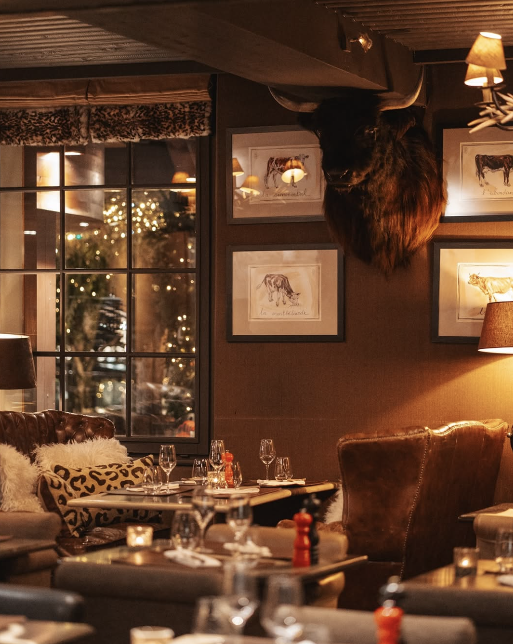 Le restaurant de viandes Beef Lodge à Megève © Lodge Park